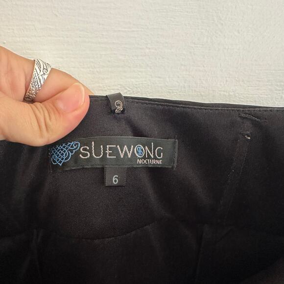 Sue Wong Vintage Y2K Nocturne Bead and Ribbon Embroidered Strapless Dress Size 6 - Picture 8 of 12